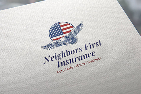 Neighbors First Insurance logo printed on a paper